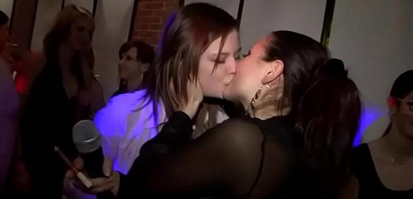  Tons of oral sex from blondes and massing group sex at night club